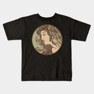 Stained glass window for the facade of the Fouquet boutique by Alphonse Maria Mucha  Kids T-Shirt